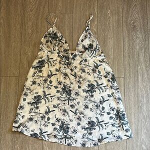Chelsea28 Black Floral Night Gown